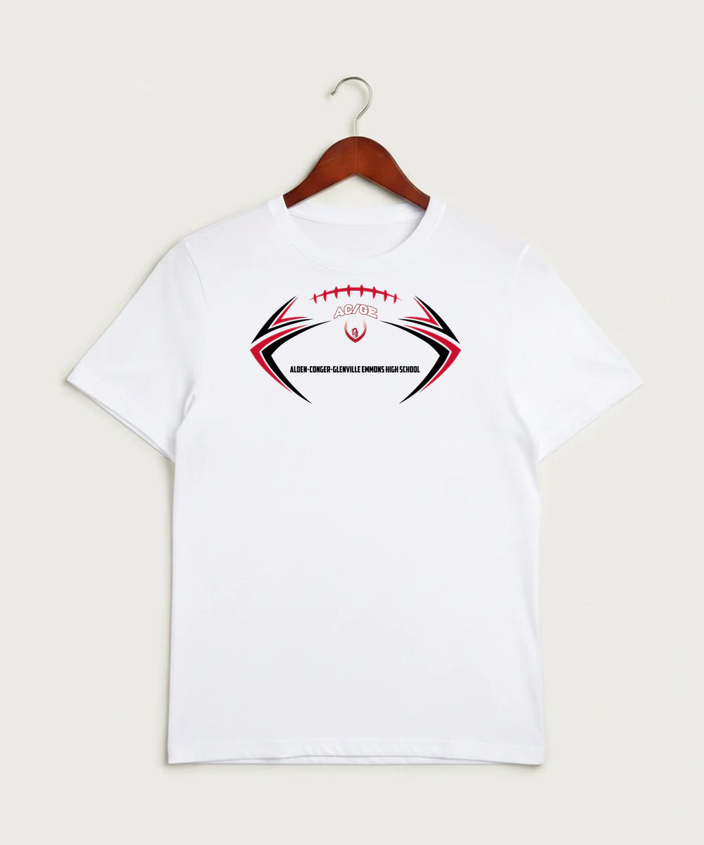 Alden-Conger-Glenville Emmons High School Football (Boys) - White Sport-Tek PosiCharge Competitor Tee. ST350