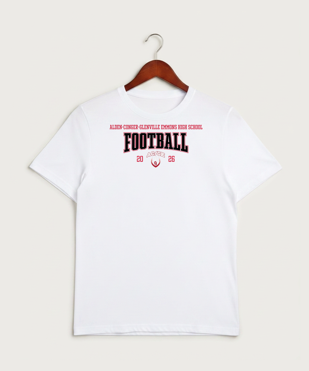 Alden-Conger-Glenville Emmons High School Football (Boys) - White Sport-Tek PosiCharge Competitor Tee. ST350