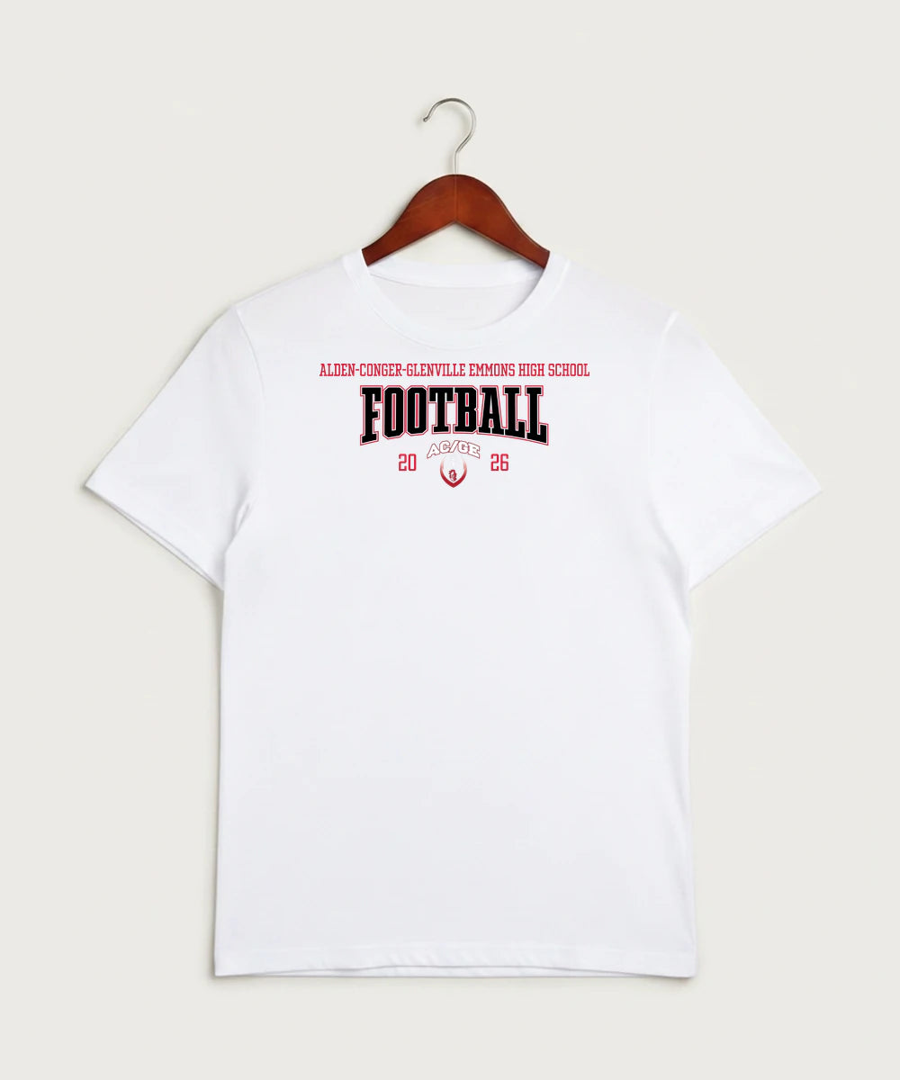 Alden-Conger-Glenville Emmons High School Football (Boys) - White Sport-Tek PosiCharge Competitor Tee. ST350