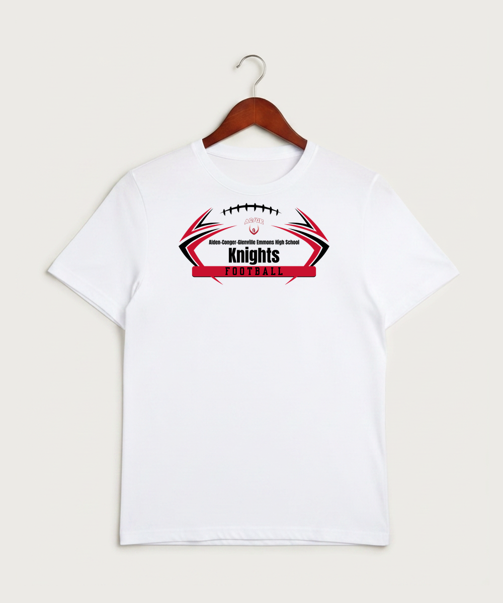 Alden-Conger-Glenville Emmons High School Football (Boys) - White Sport-Tek PosiCharge Competitor Tee. ST350