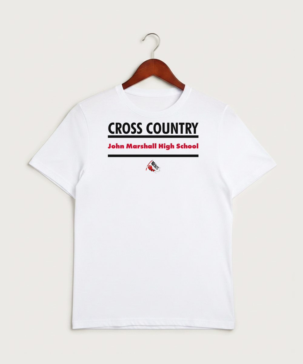 John Marshall High School Cross Country (Coed) - White Sport-Tek PosiCharge Competitor Tee. ST350