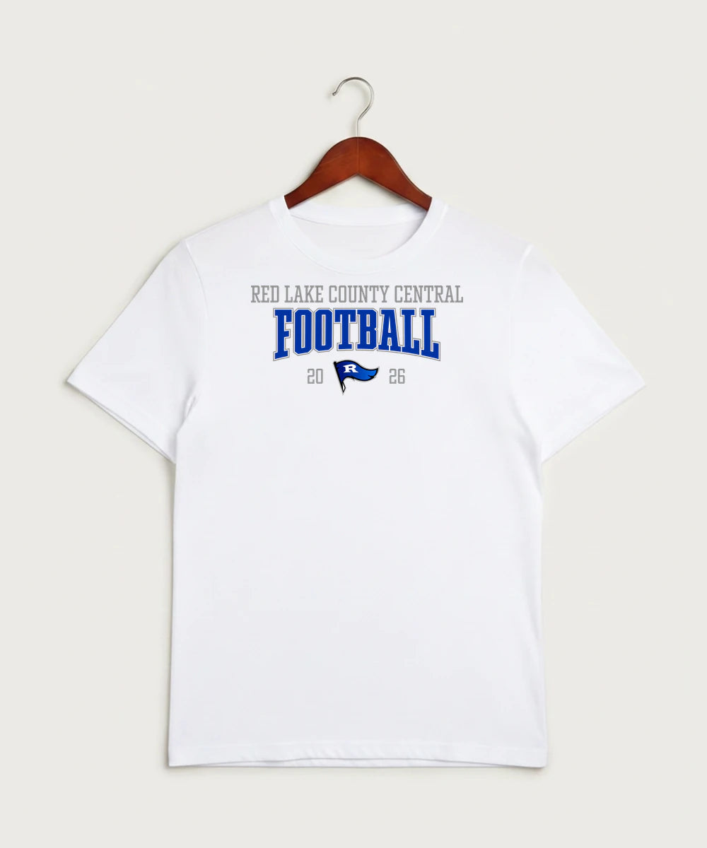 Red Lake County Central Football (Boys) - White Sport-Tek PosiCharge Competitor Tee. ST350