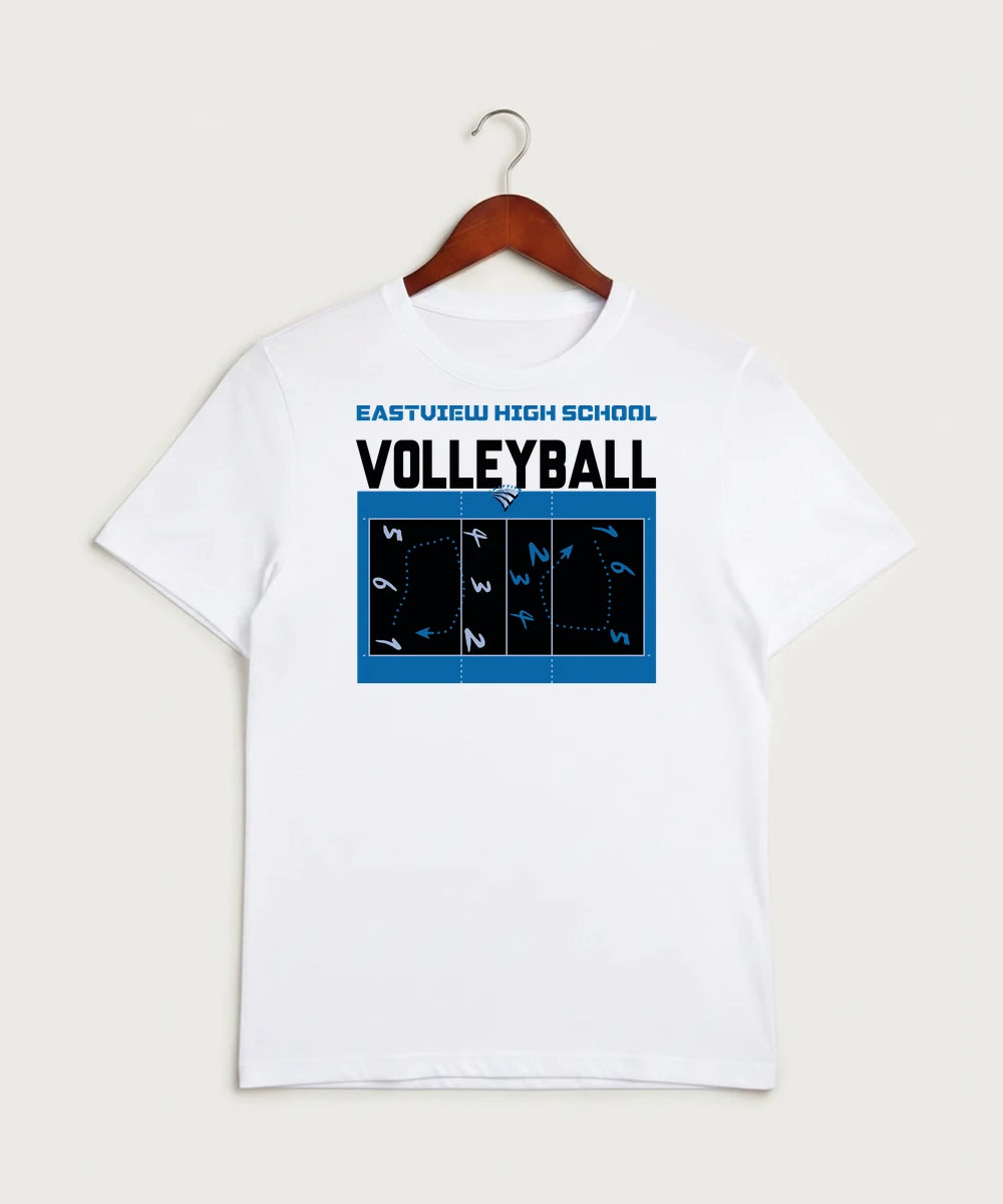 Eastview High School Volleyball (Girls) - White Sport-Tek PosiCharge Competitor Tee. ST350