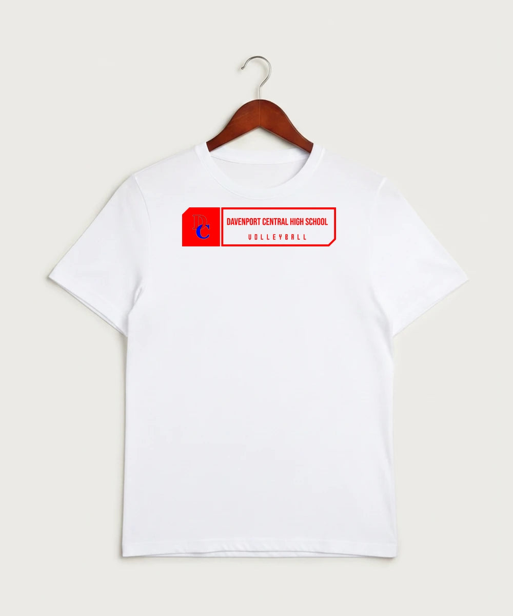 Davenport Central High School Volleyball (Girls) - White Sport-Tek PosiCharge Competitor Tee. ST350
