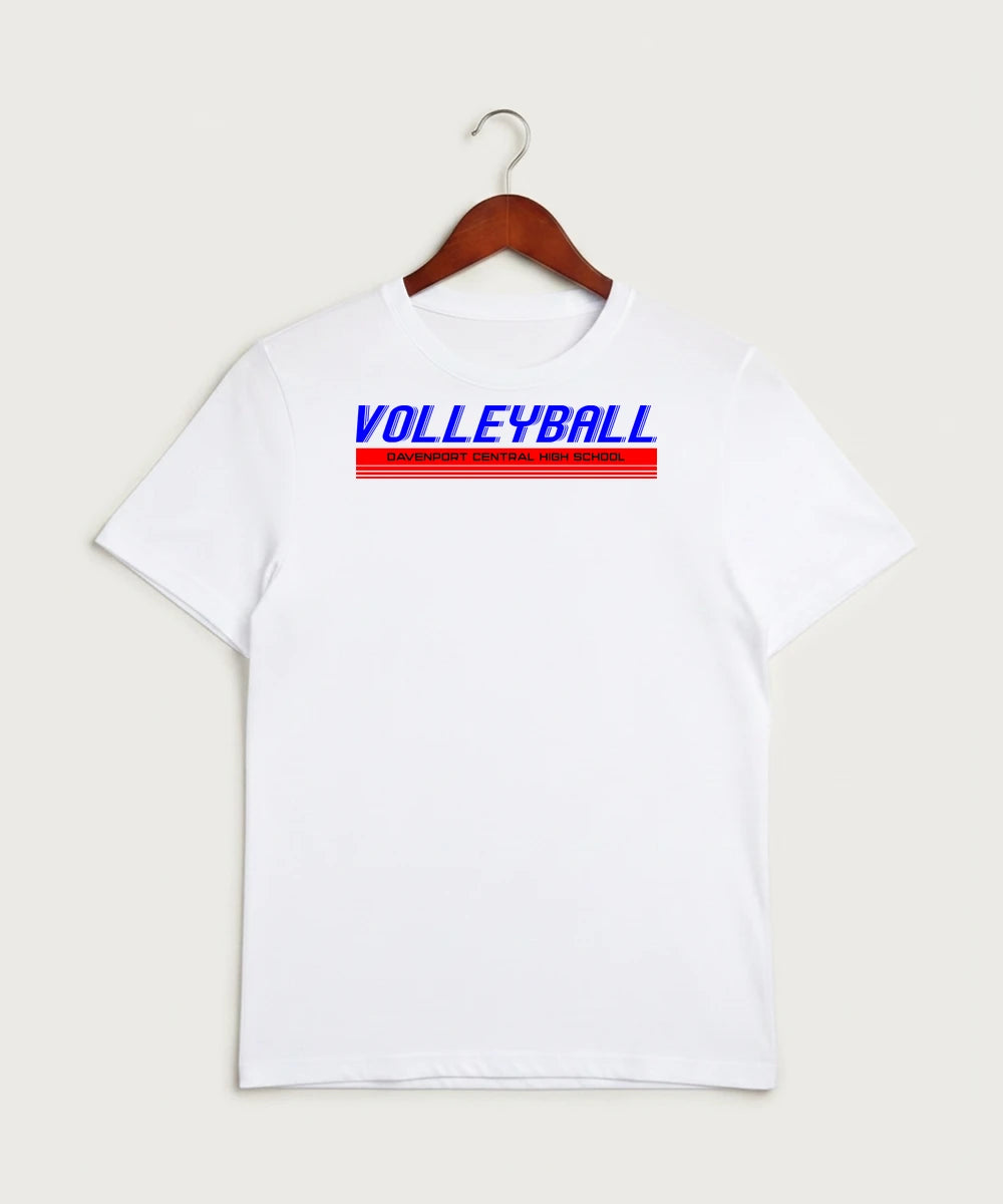 Davenport Central High School Volleyball (Girls) - White Sport-Tek PosiCharge Competitor Tee. ST350