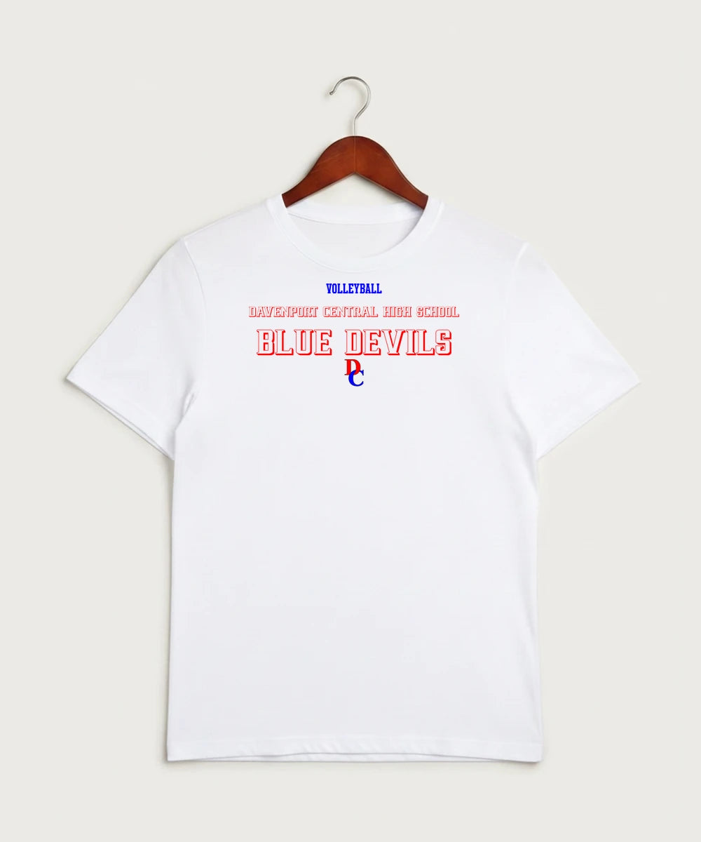 Davenport Central High School Volleyball (Girls) - White Sport-Tek PosiCharge Competitor Tee. ST350