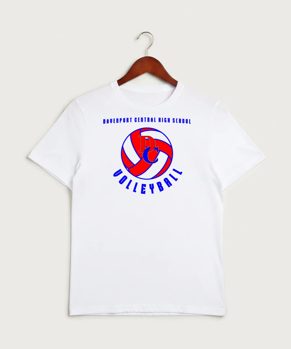 Davenport Central High School Volleyball (Girls) - White Sport-Tek PosiCharge Competitor Tee. ST350
