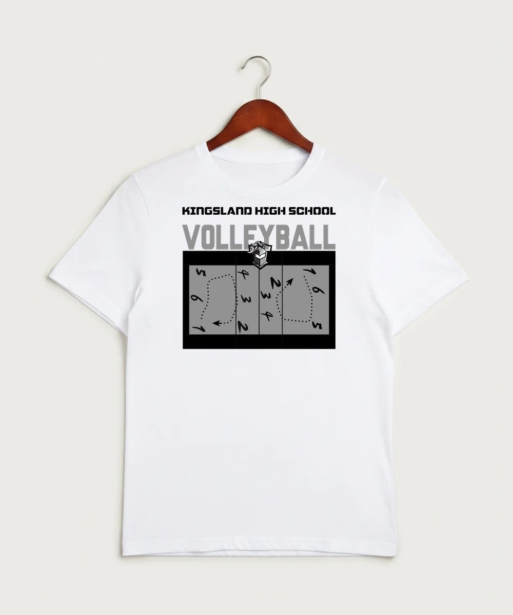 Kingsland High School Volleyball (Girls) - White Sport-Tek PosiCharge Competitor Tee. ST350
