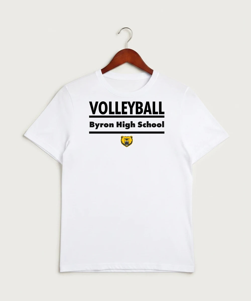Byron High School Volleyball (Girls) - White Sport-Tek PosiCharge Competitor Tee. ST350