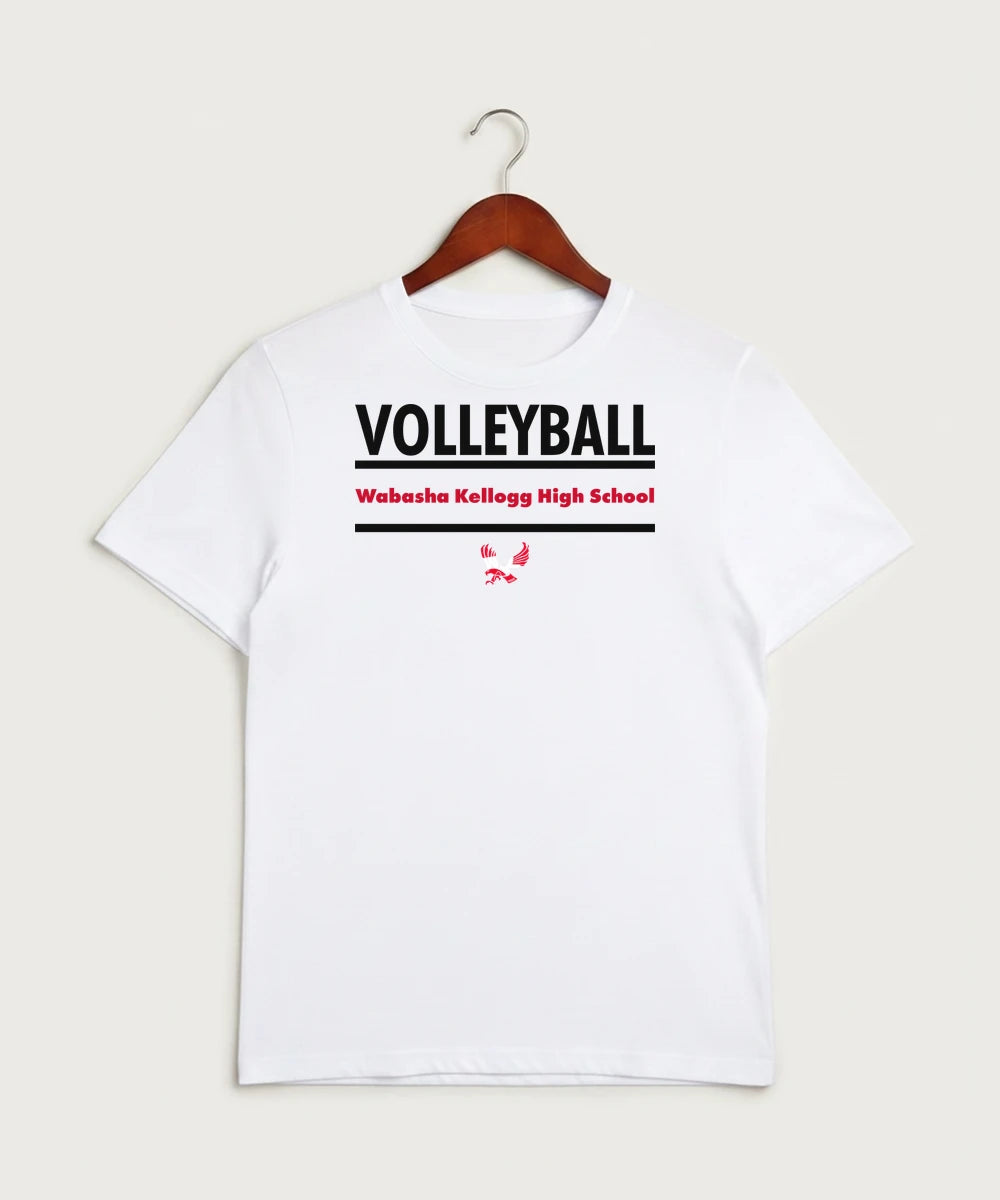 Wabasha Kellogg High School Volleyball (Girls) - White Sport-Tek PosiCharge Competitor Tee. ST350