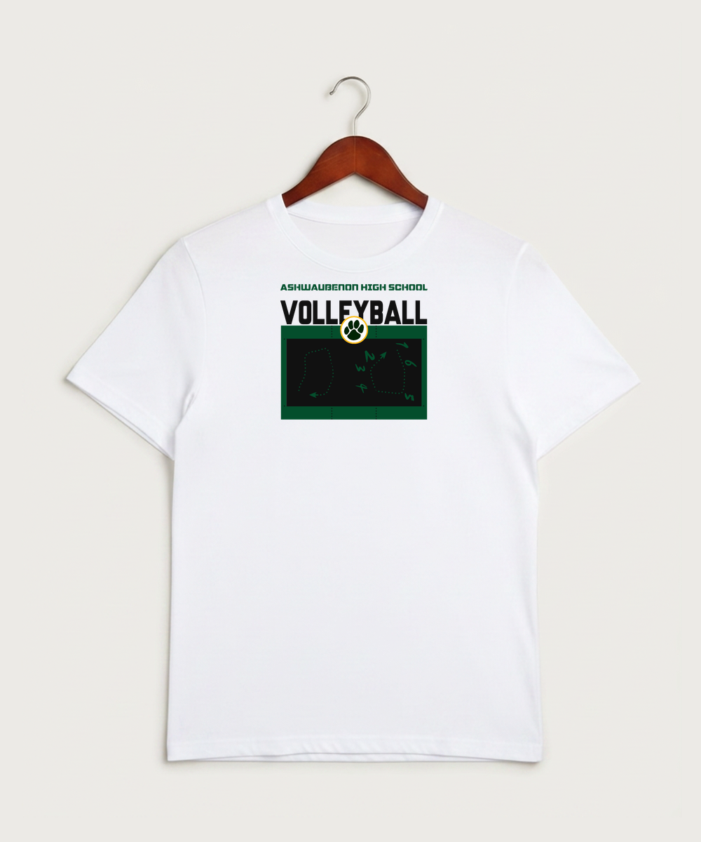 Ashwaubenon High School Volleyball (Sandbox) - White Sport-Tek PosiCharge Competitor Tee. ST350