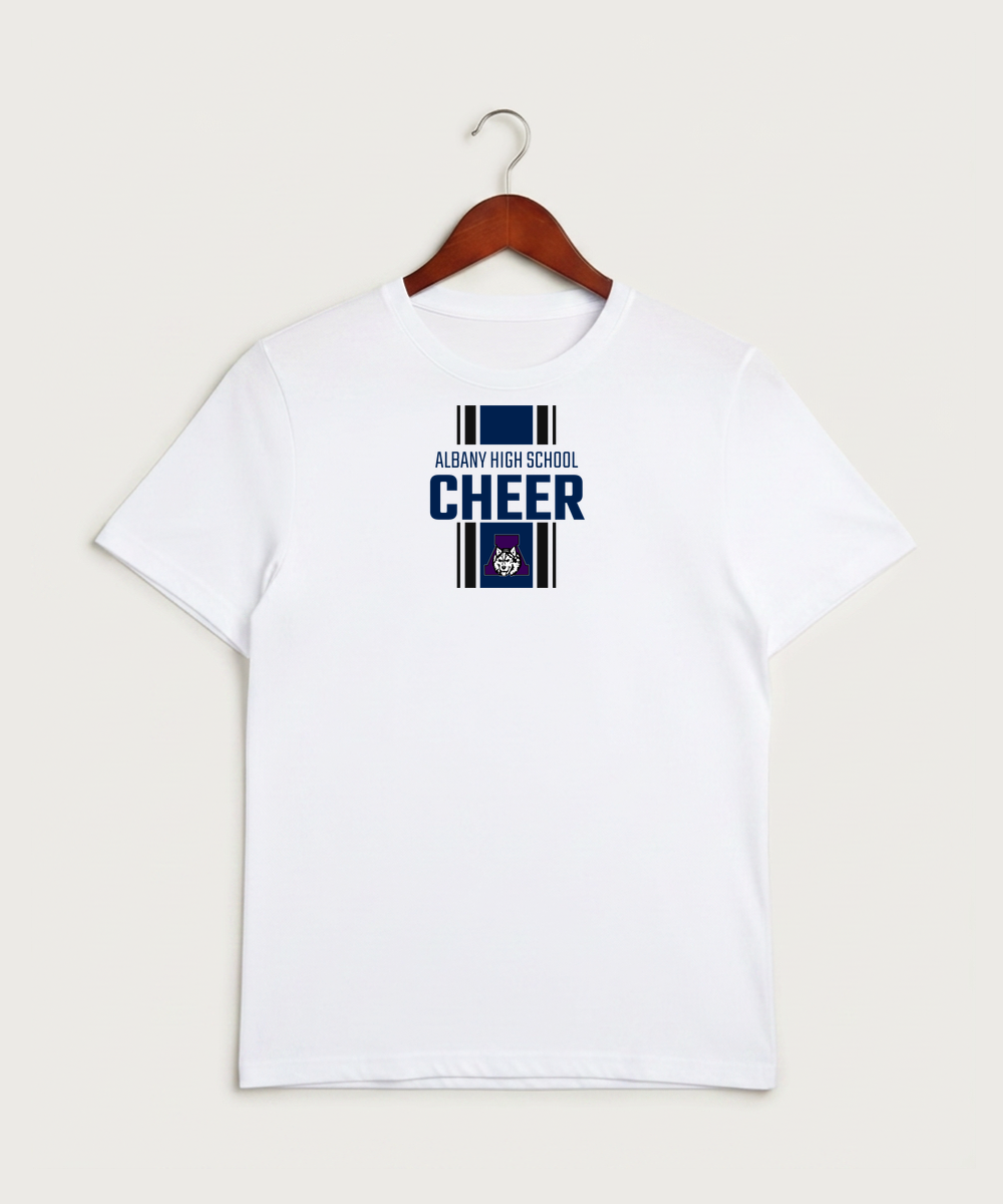 Albany High School Cheerleading - White Sport-Tek PosiCharge Competitor Tee. ST350
