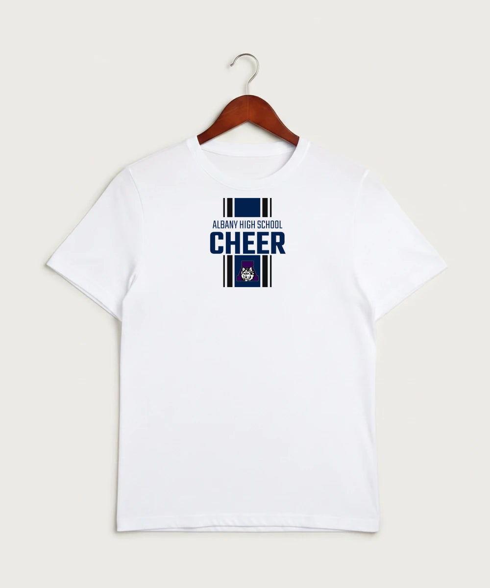 Albany High School Cheerleading - White Sport-Tek PosiCharge Competitor Tee. ST350