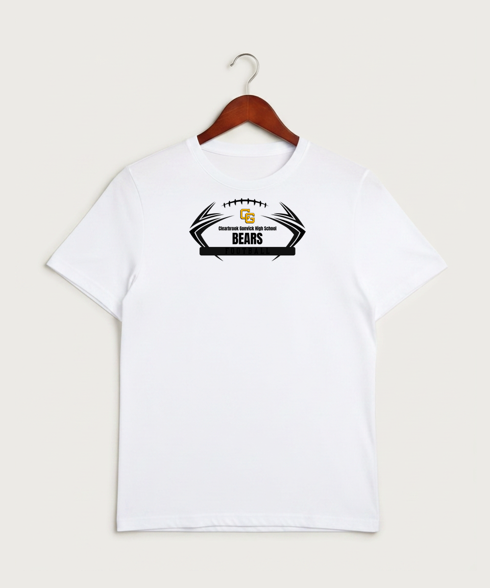 Clearbrook Gonvick High School Football (Boys) - White Sport-Tek PosiCharge Competitor Tee. ST350
