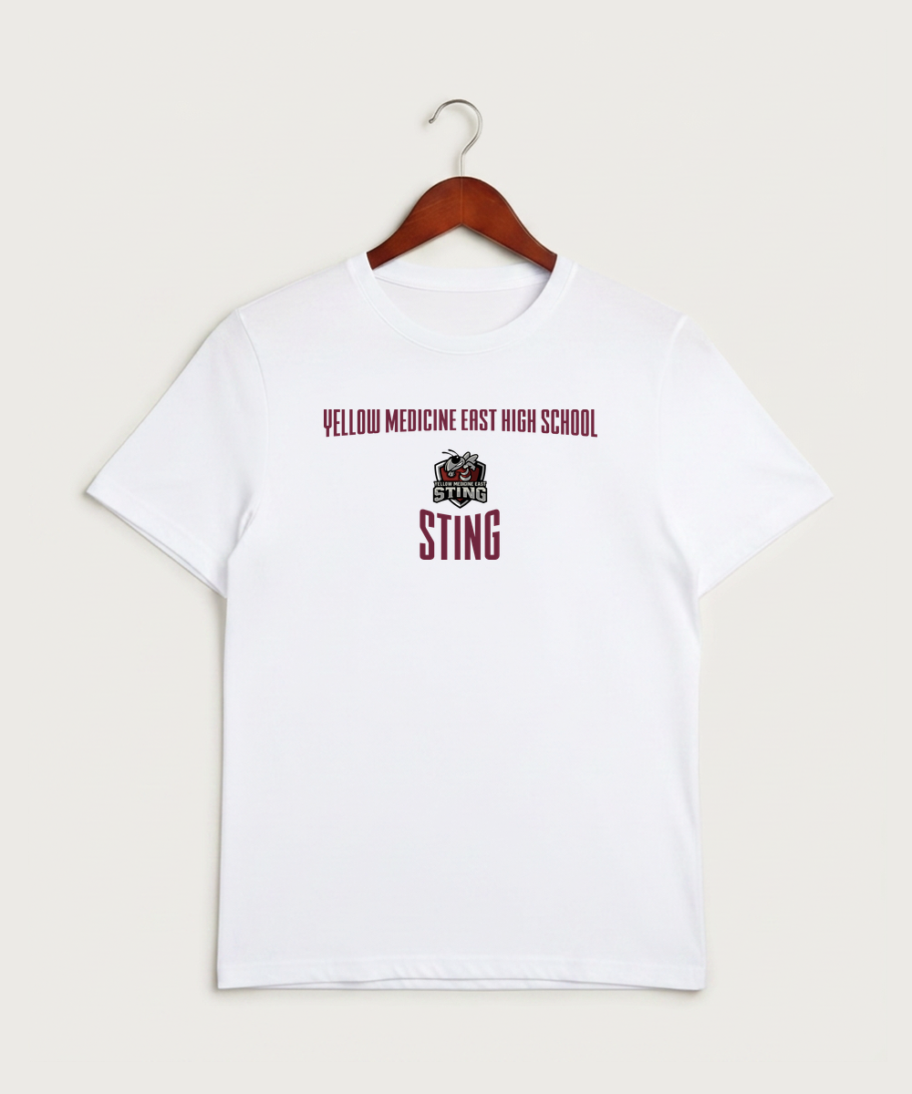 Yellow Medicine East High School Athletics - White Sport-Tek PosiCharge Competitor Tee. ST350