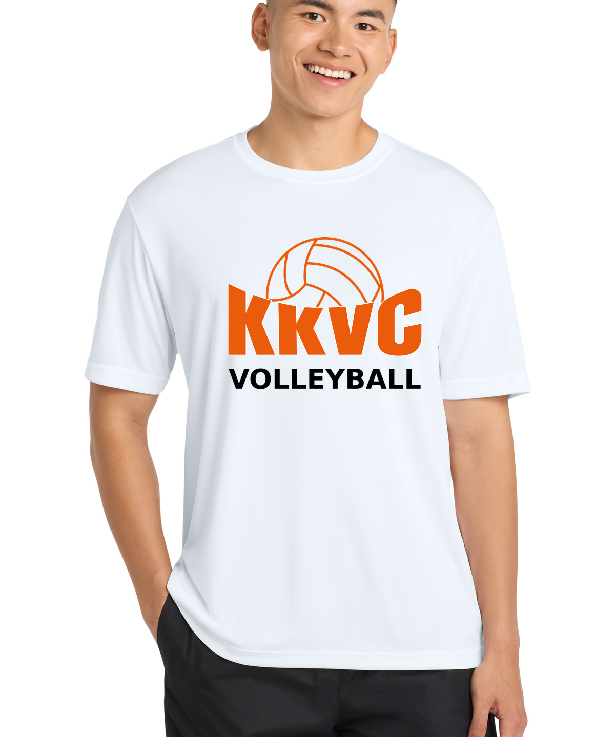 KVCC Volleyball - White Sport-Tek PosiCharge Competitor Tee. ST350