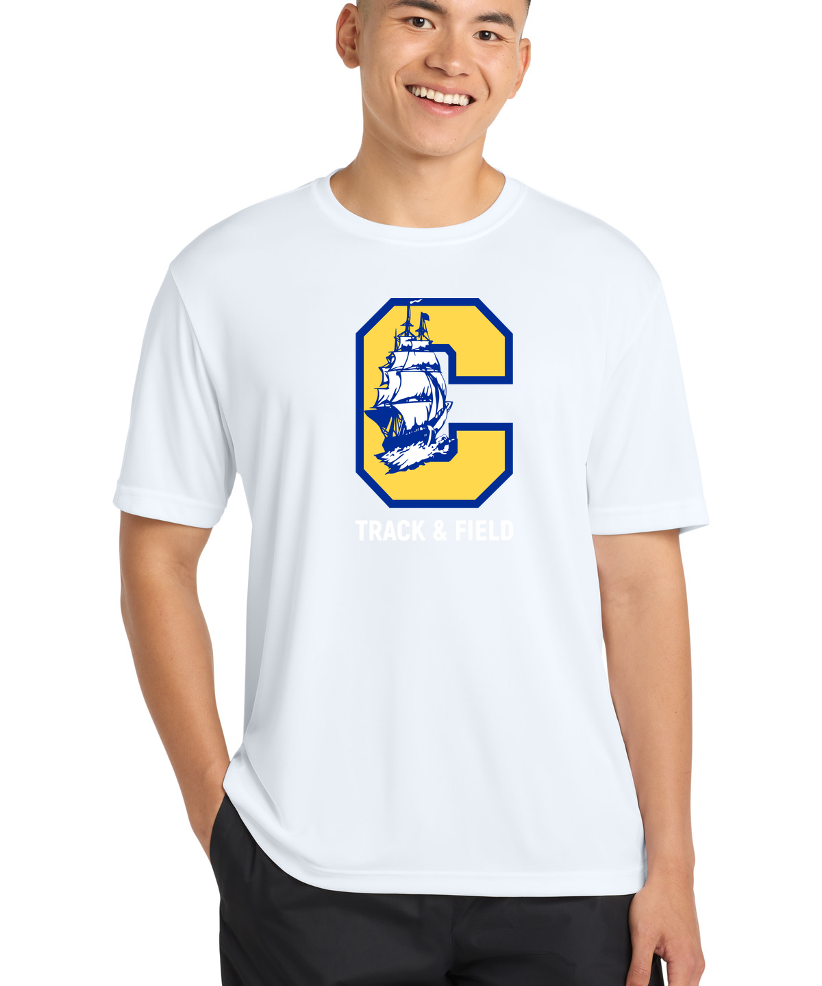 Clearview High School track_field - White Sport-Tek PosiCharge Competitor Tee. ST350