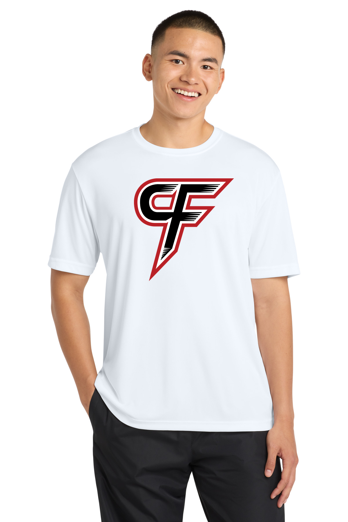 Cannon Falls Volleyball - White Sport-Tek PosiCharge Competitor Tee. ST350