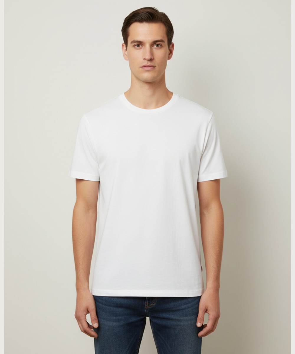 Notre Dame High School Team Store - White T-Shirt - Full Front (model)