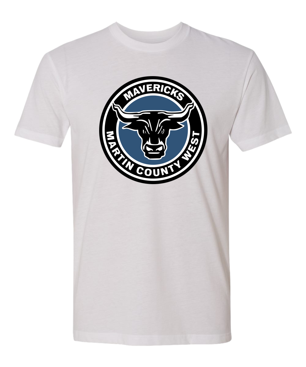 Martin County West Football - White T-Shirt - Full Front