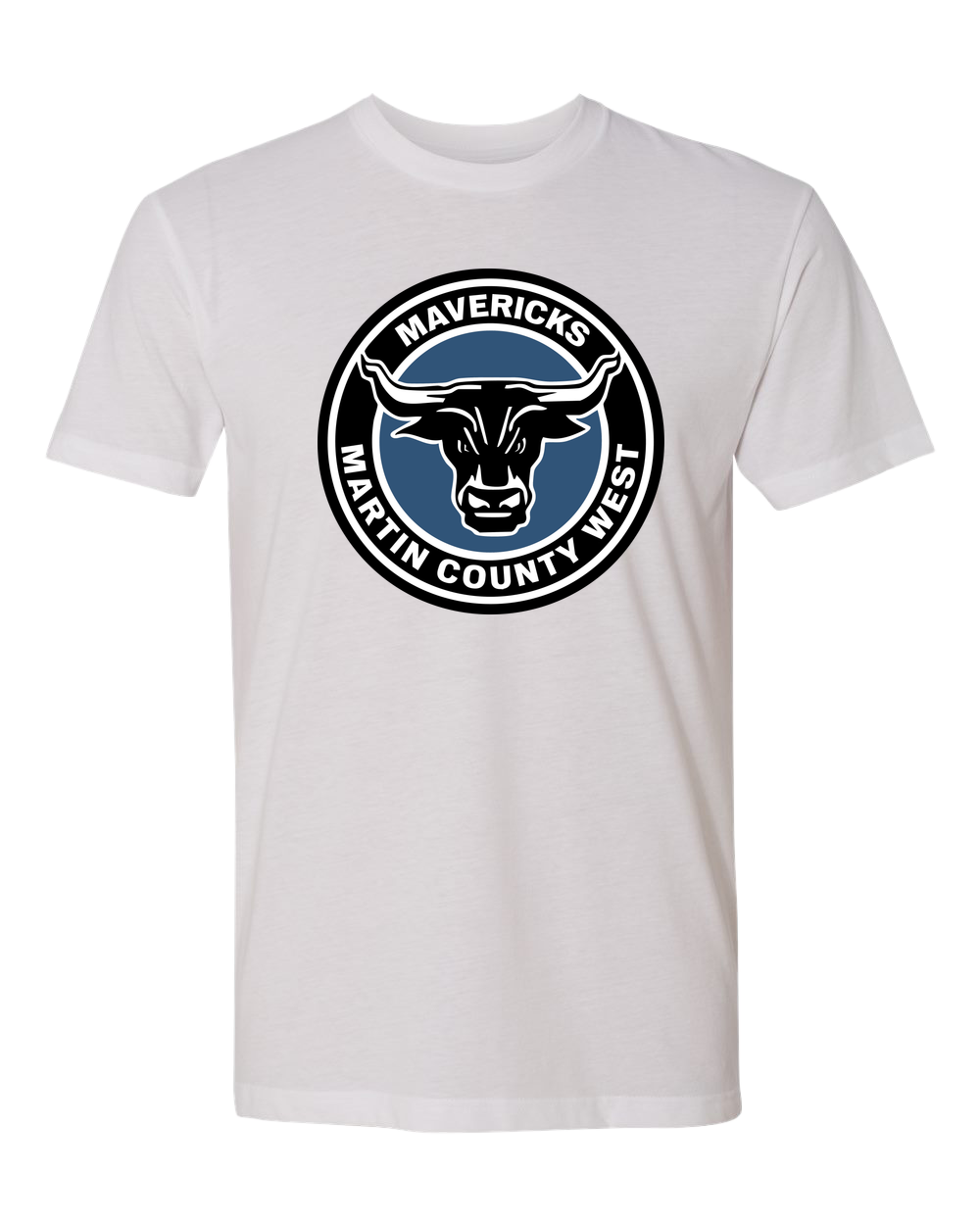 Martin County West Football - White T-Shirt - Full Front