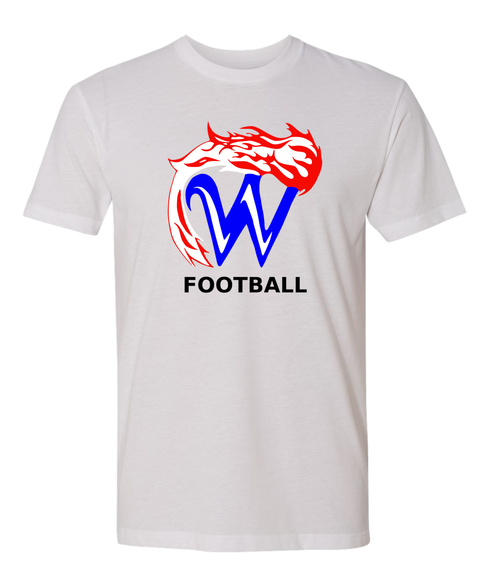 Waupaca High School Football - White T-Shirt - Full Front