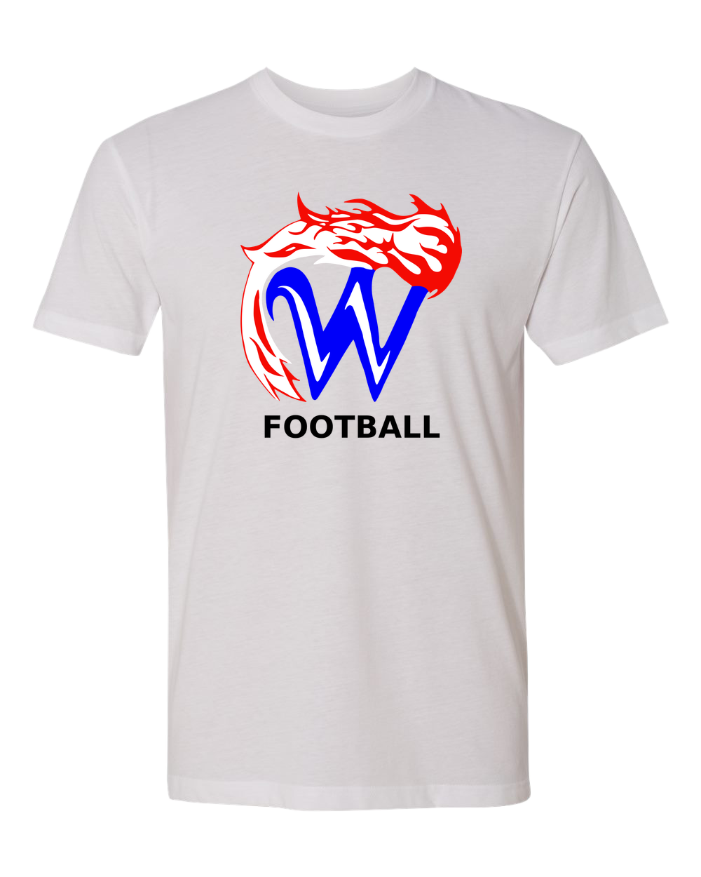 Waupaca High School Football - White T-Shirt - Full Front