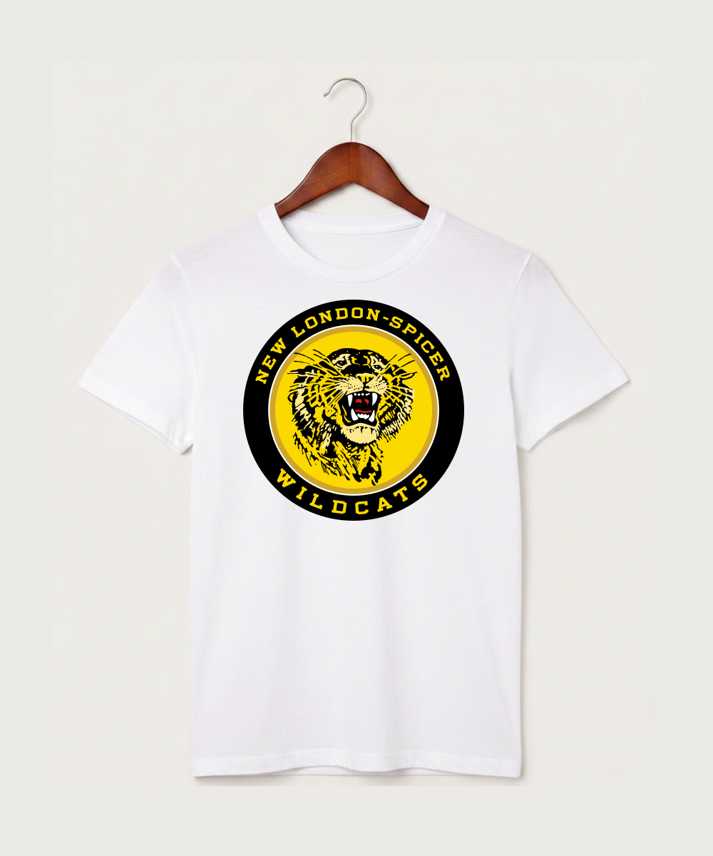 New London Spicer High School Football (Boys) - White T-Shirt - Full Front