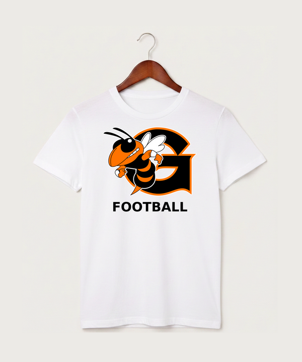 Giltner High School Football - White T-Shirt - Full Front
