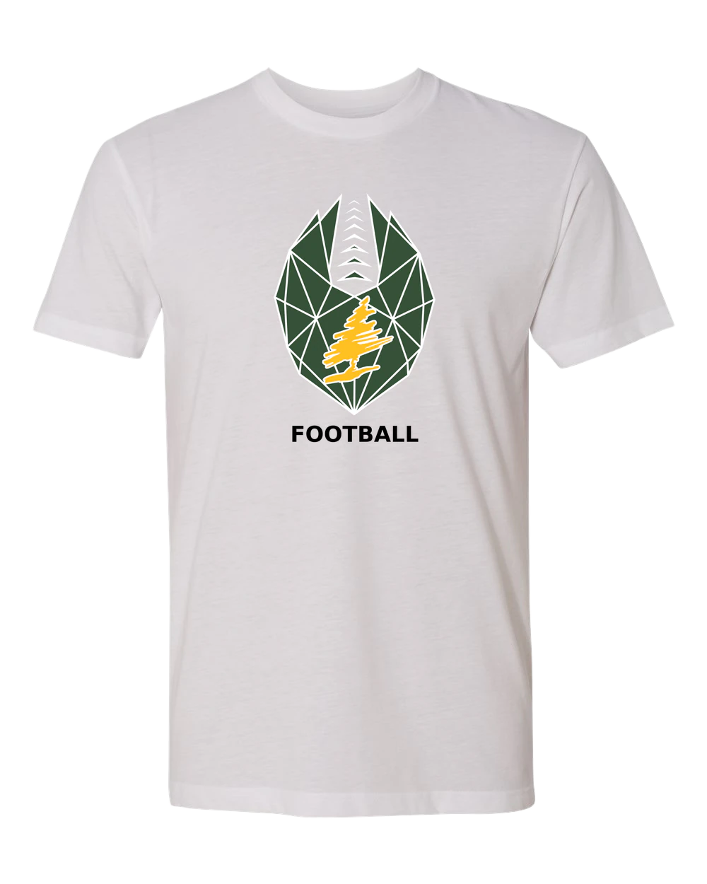 DC Everest Middle School Football — example store - White T-Shirt - Full Front