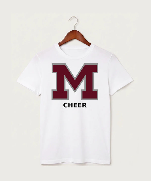 Moline Cheer general - White T-Shirt - Full Front