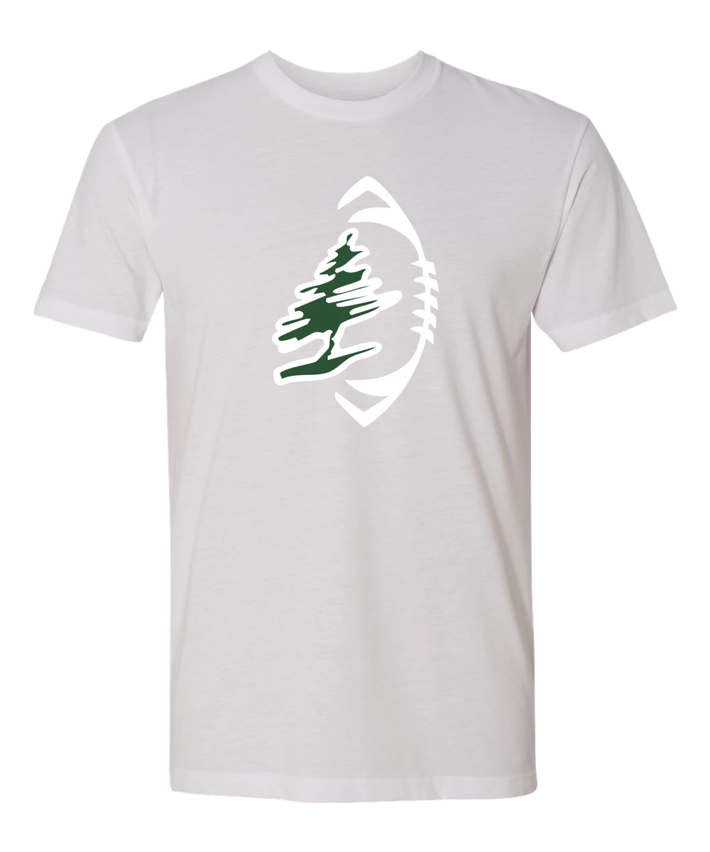 DC Everest Middle School Football — example store - White T-Shirt - Full Front