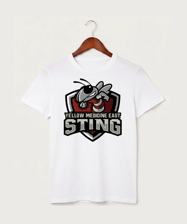 Yellow Medicine East High School Athletics - White T-Shirt - Full Front