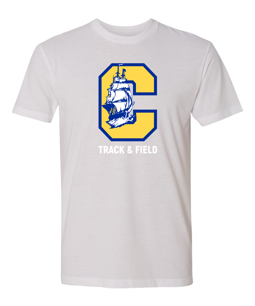 Clearview High School track_field - White T-Shirt - Full Front