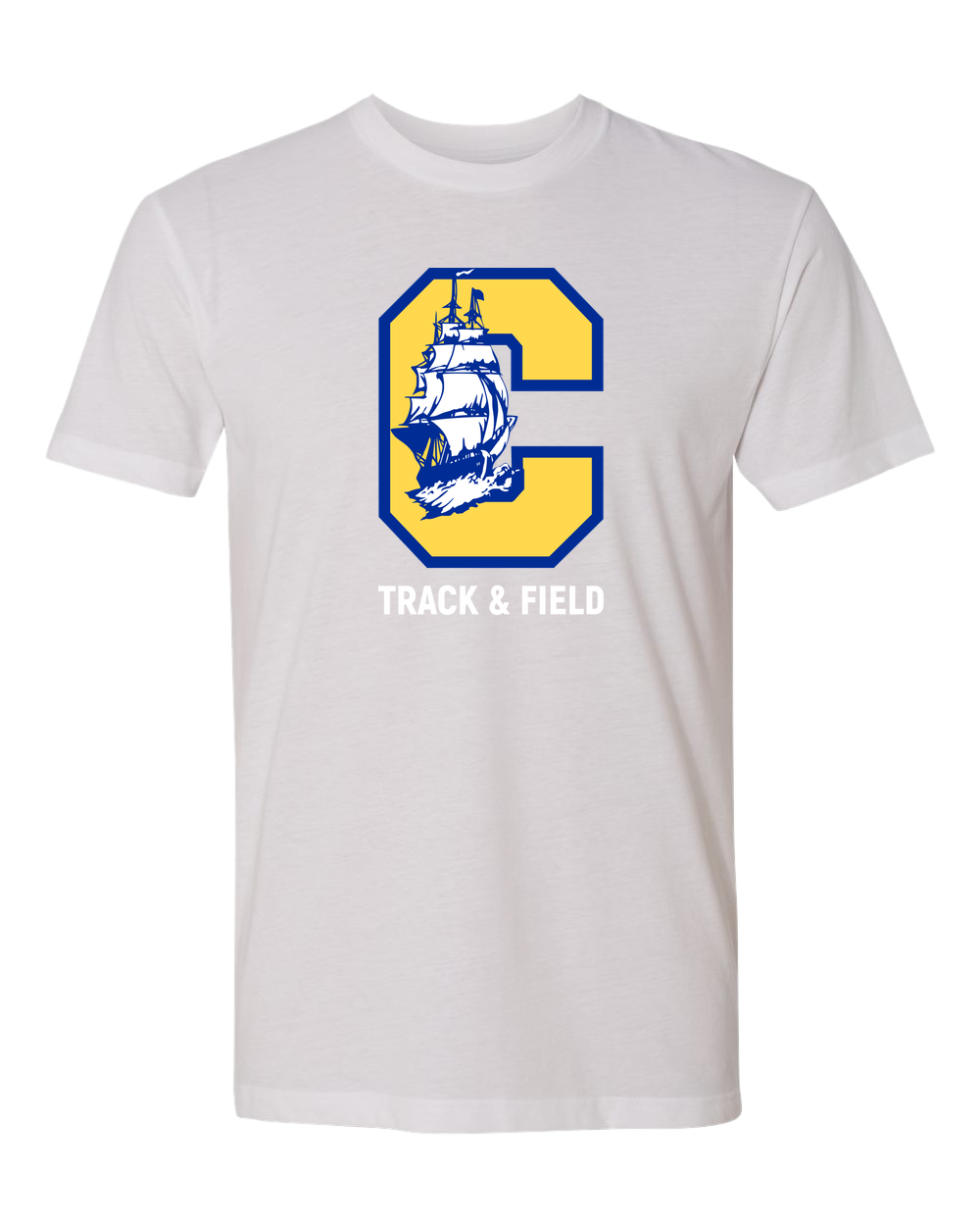Clearview High School track_field - White T-Shirt - Full Front