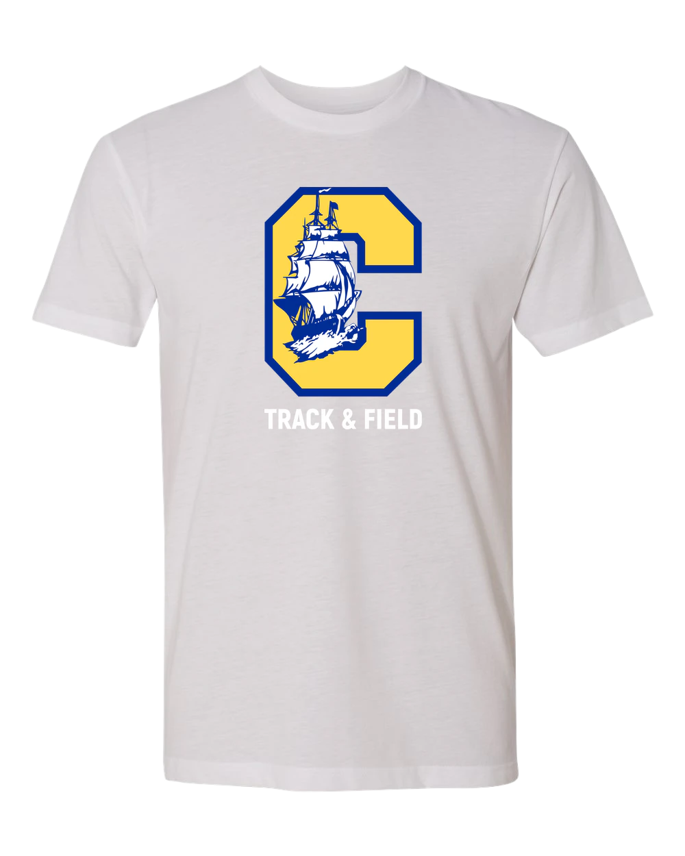Clearview High School track_field - White T-Shirt - Full Front