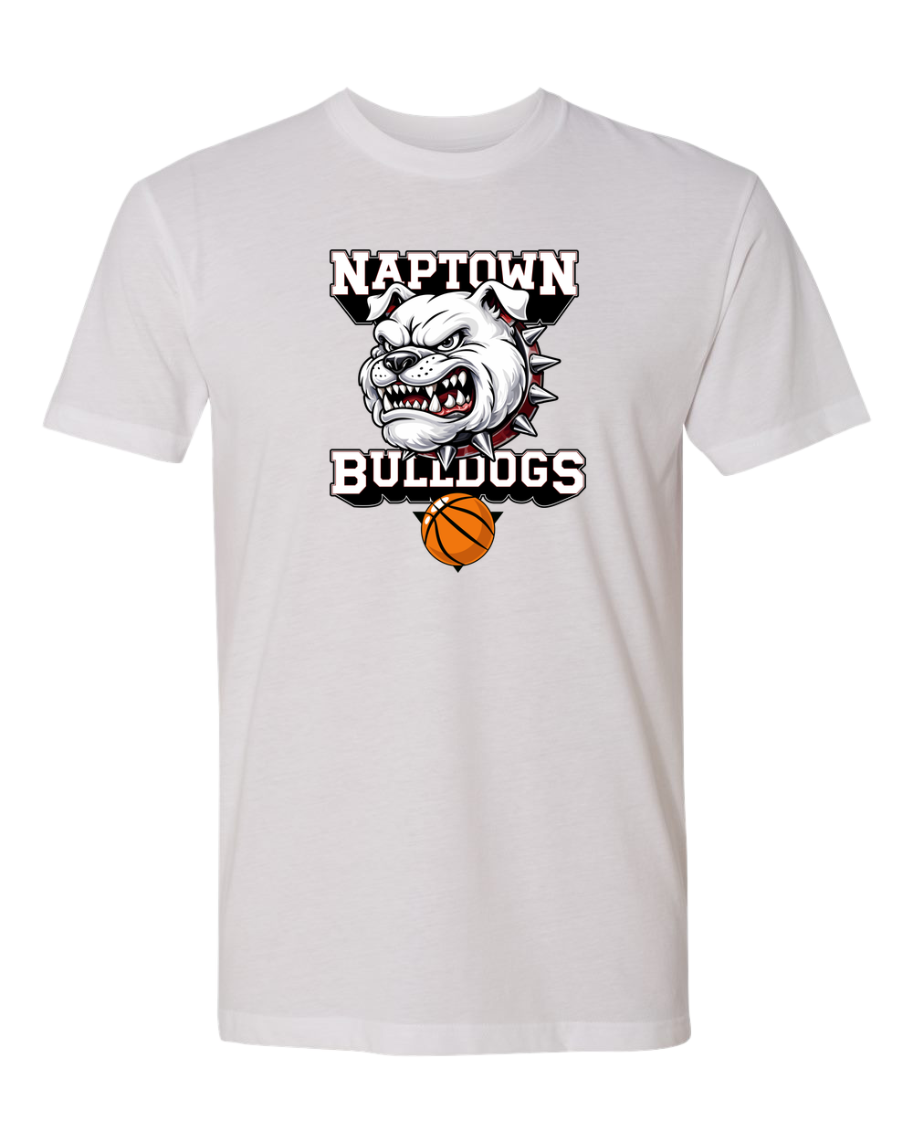 Naptown basketball_boys - White T-Shirt - Full Front