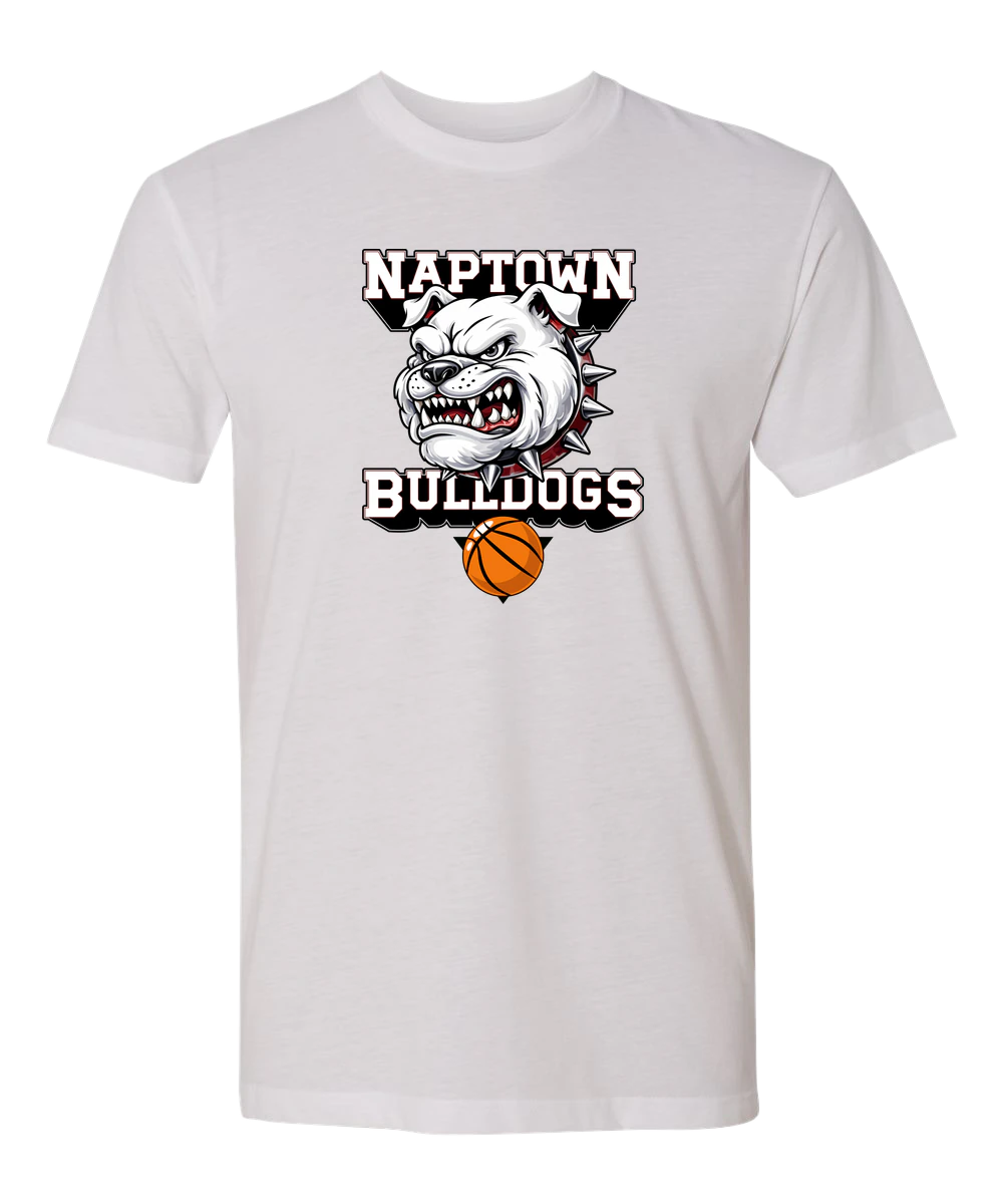 Naptown basketball_boys - White T-Shirt - Full Front