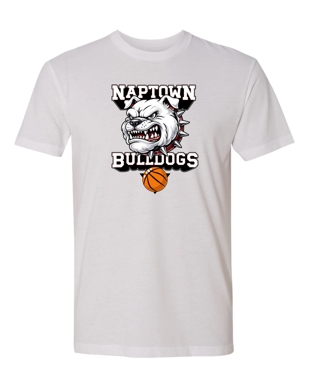 Naptown basketball_boys - White T-Shirt - Full Front