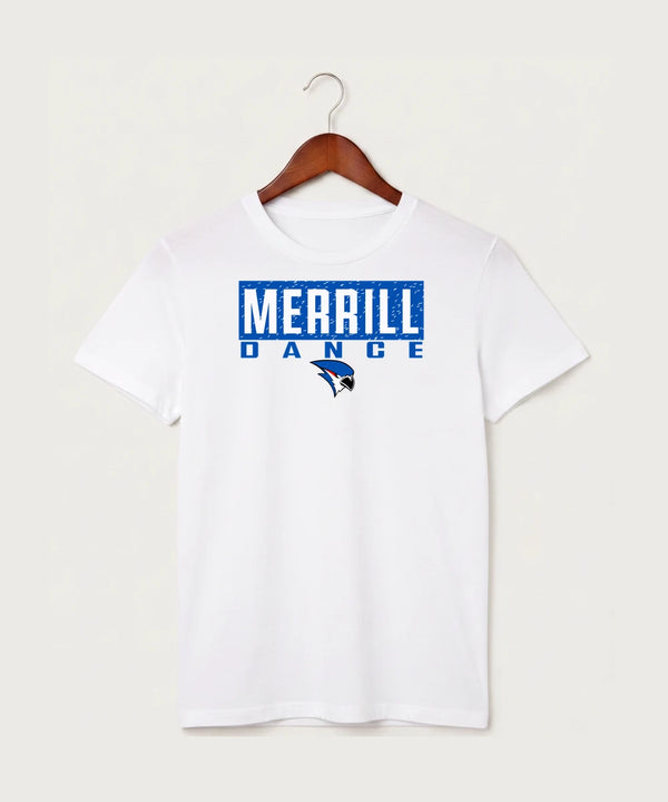 Merrill Dance and Cheer - White T-Shirt - Full Front
