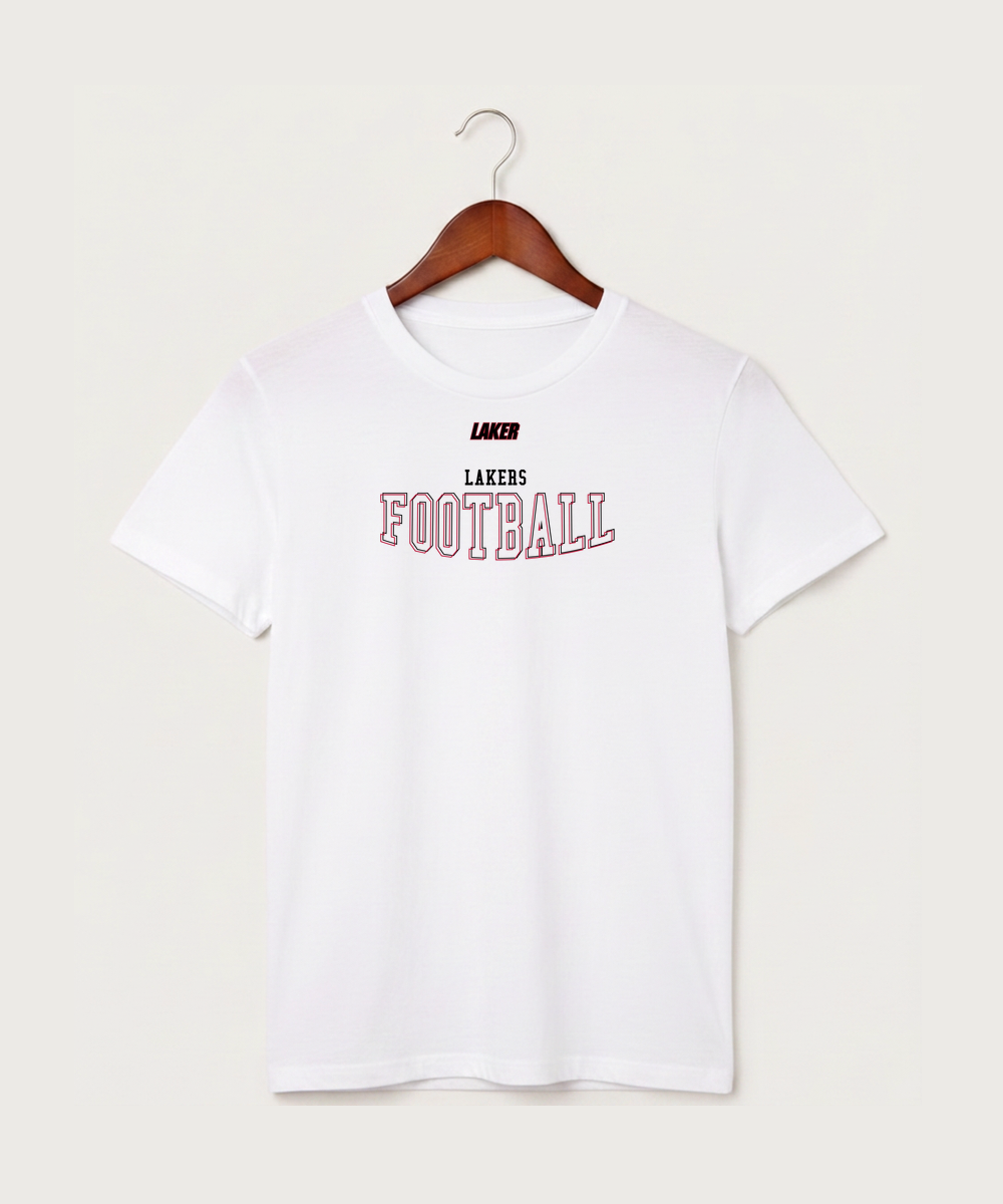 Detroit Lakes Community High School Football (Boys) - White T-Shirt - Full Front