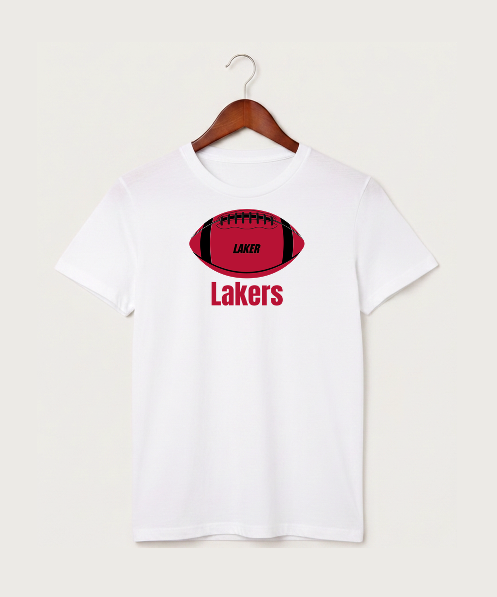 Detroit Lakes Community High School Football (Boys) - White T-Shirt - Full Front