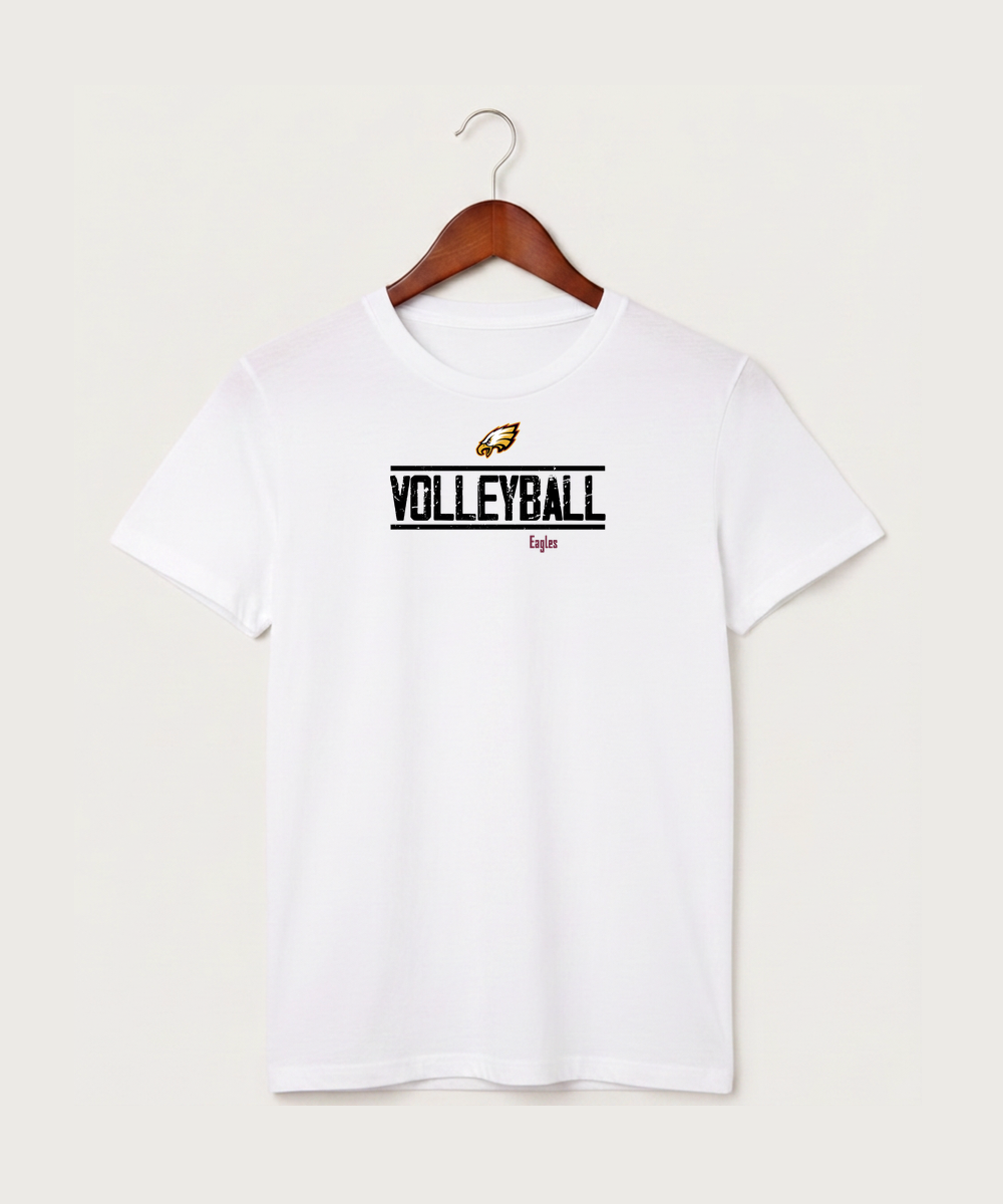 Dover-Eyota High School Volleyball (Girls) - White T-Shirt - Full Front