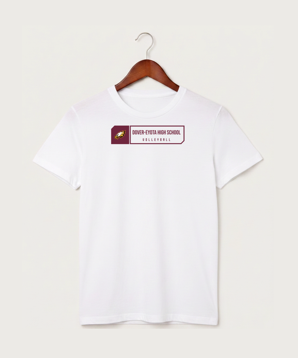 Dover-Eyota High School Volleyball (Girls) - White T-Shirt - Full Front