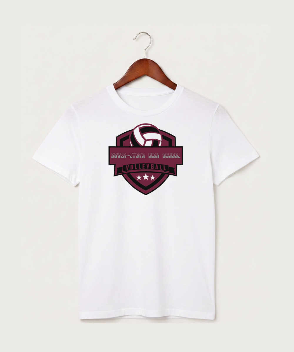 Dover-Eyota High School Volleyball (Girls) - White T-Shirt - Full Front