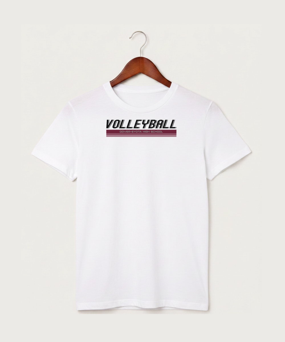 Dover-Eyota High School Volleyball (Girls) - White T-Shirt - Full Front