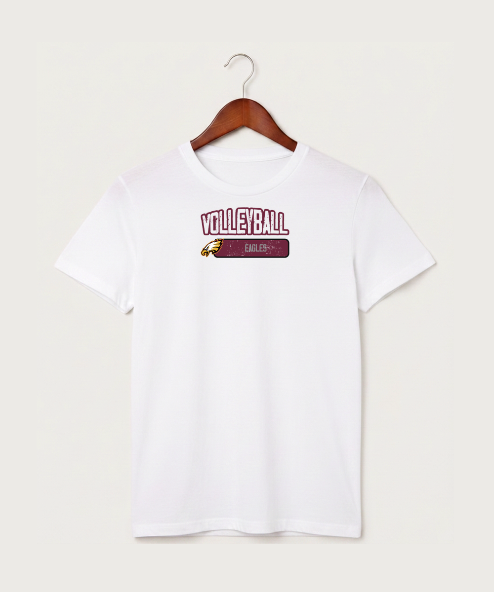 Dover-Eyota High School Volleyball (Girls) - White T-Shirt - Full Front