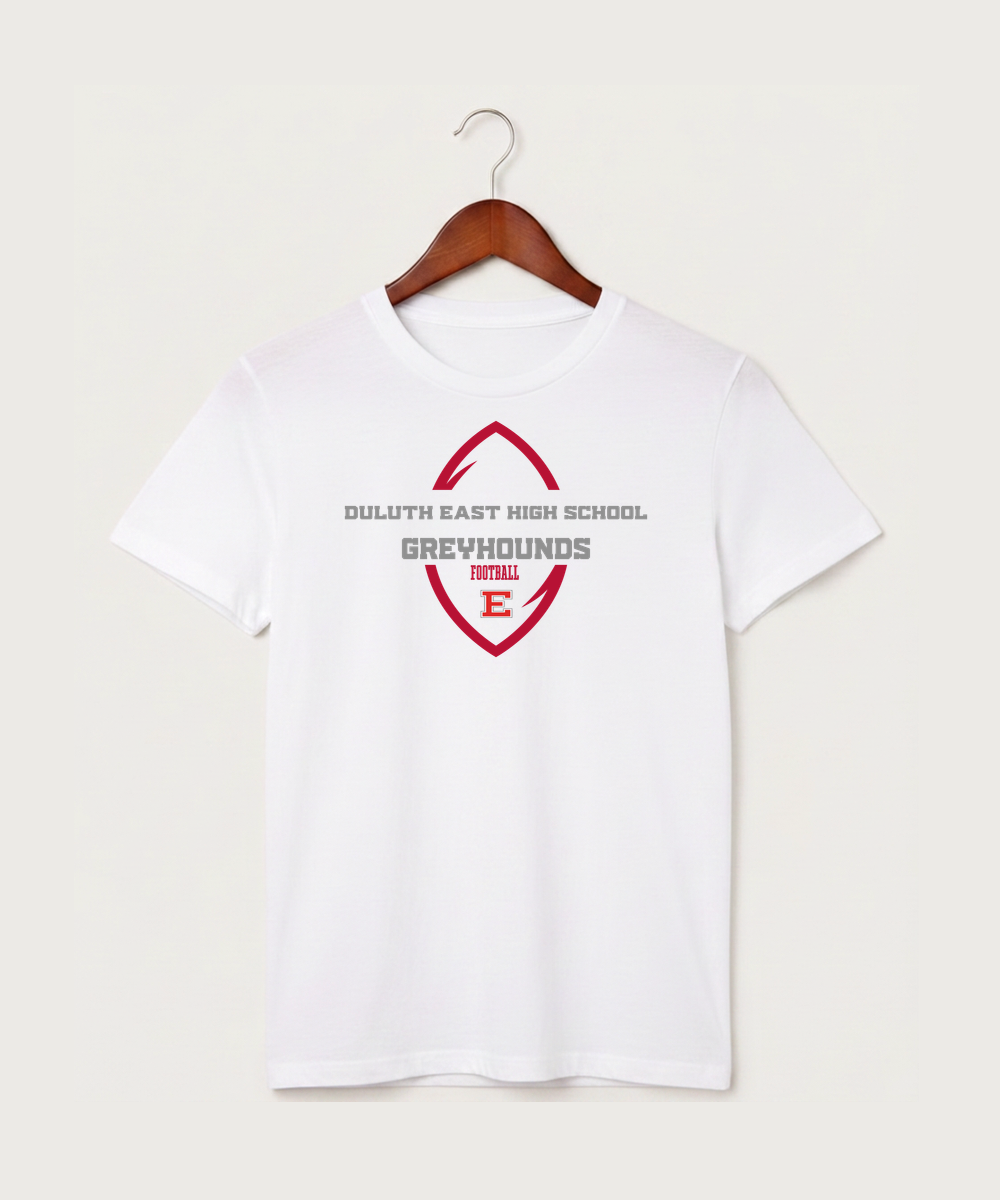 Duluth East High School Football (Boys) - White T-Shirt - Full Front