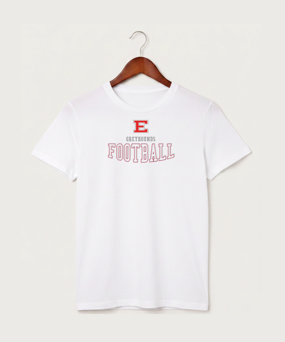 Duluth East High School Football (Boys) - White T-Shirt - Full Front