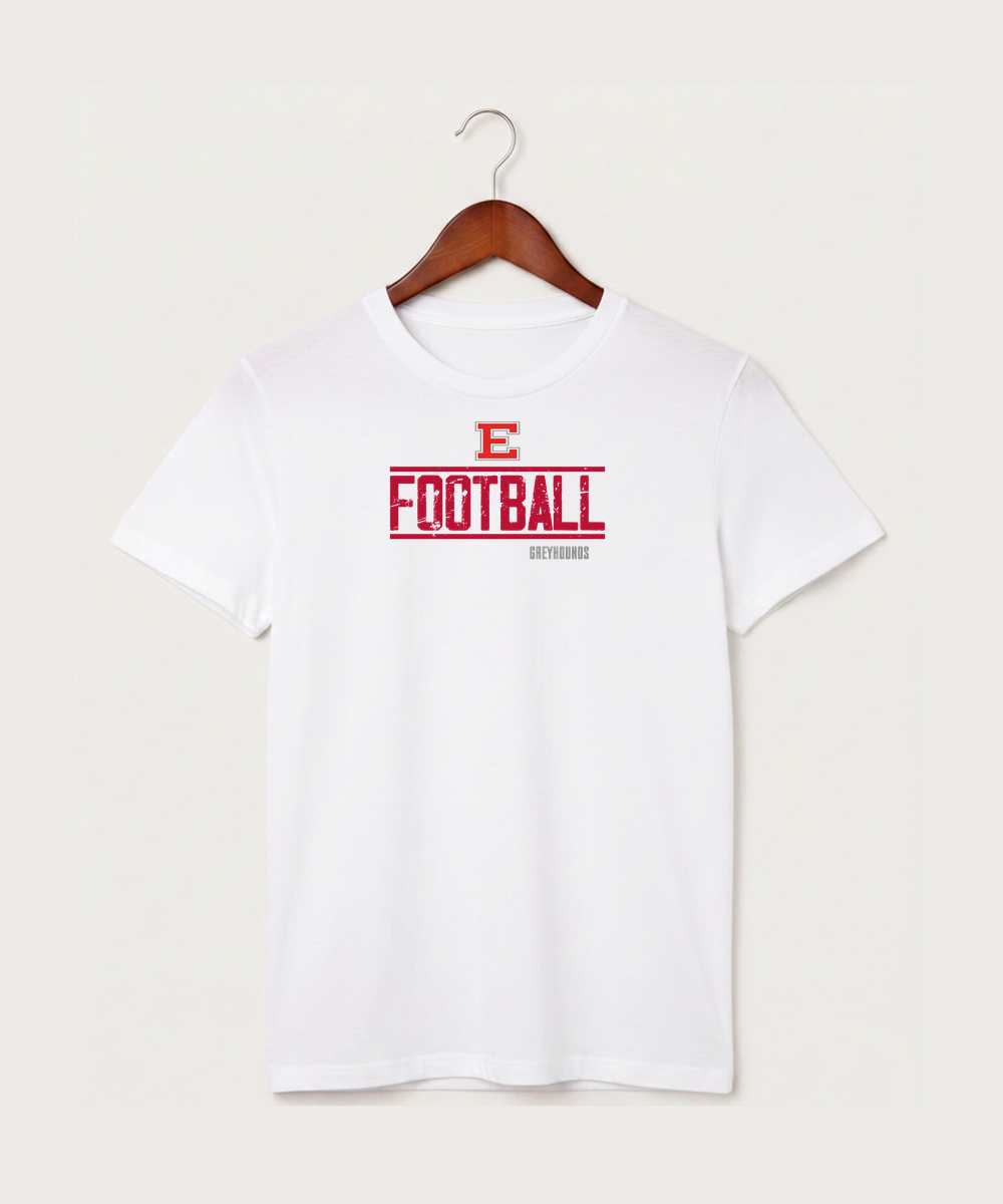 Duluth East High School Football (Boys) - White T-Shirt - Full Front